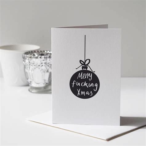 Rude Sweary Funny Christmas Cards Merry Fucking Christmas Adult Rude Christmas Cards