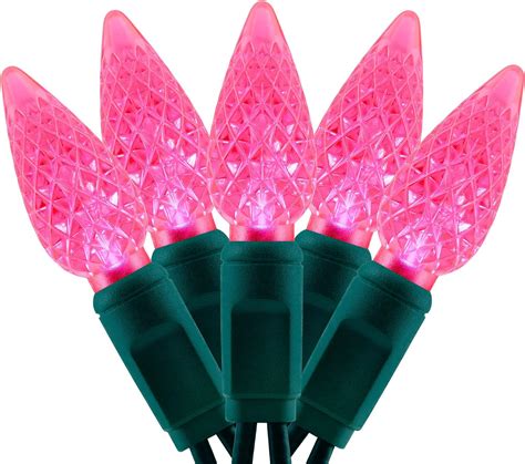Yuletime Pink One Piece C6 Led Christmas Lights Total 71 Feet 140