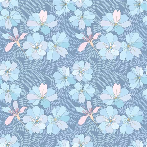 Floral Seamless Pattern Flower Background Flourish Garden Texture