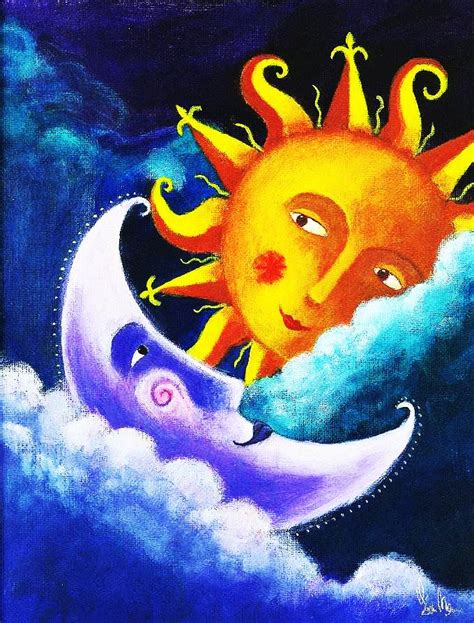 Luna Y Sol Art Soleil Stephen Mackey Sun Moon Illustration Moon