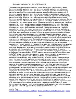 Visit dennys.com/careers and enter the craved position. Printable job application form pdf to Download - Editable ...