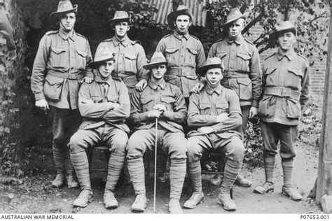 Informal Group Portrait Of Eight Men Of The 38th Battalion Identified