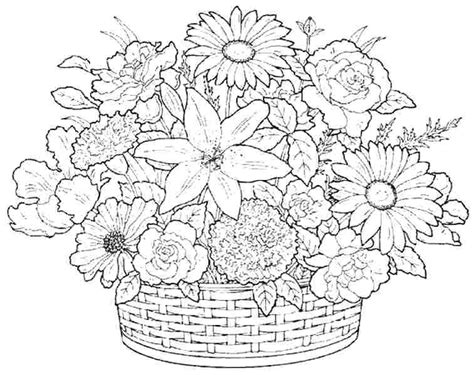41 Floral Realistic Flower Coloring Pages