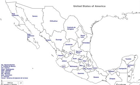 25 Mejor Mapa De Mexico En Blanco Con Nombres