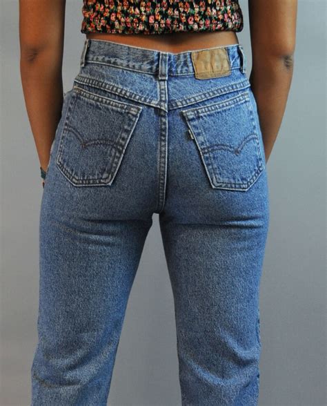 80s Vintage High Waist Jeans Stone Wash Levis 900 Series Etsy