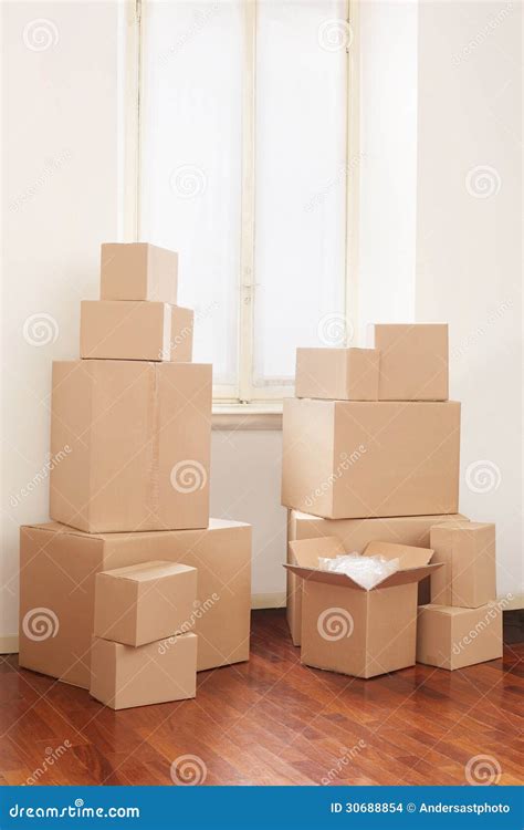 Cardboard Boxes In Apartment Moving Day Stock Photo Image Of Boxes