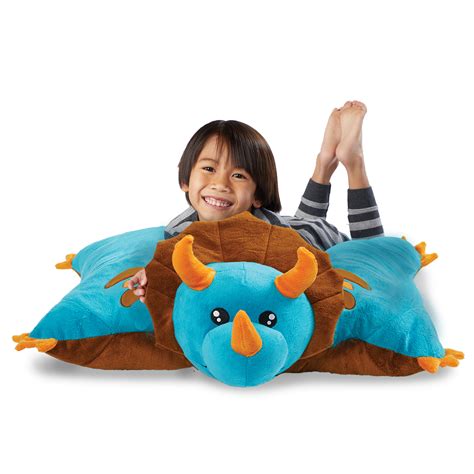 Pillow Pets Signature Jumboz Blue Dinosaur Oversized Stuffed Animal