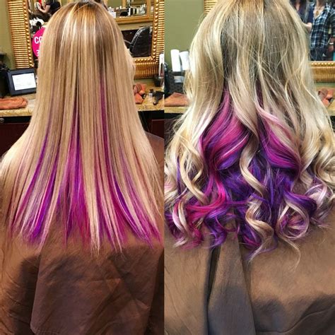 Hot Pink And Purple Peekaboo Hair Beauty Fantasy Unicorn