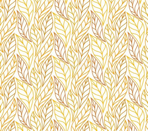 Geometric Leaves Vector Seamless Pattern Abstract Vector Texture Leaf