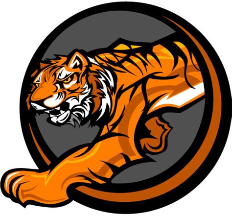 Set of tiger vector picture art Vectors graphic art designs in editable