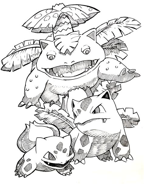 Pokemon Coloring Pages Venusaur - Pokemon Drawing Easy
