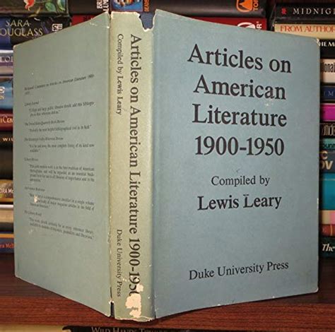 Articles On American Literature 1900 1950 By Leary Lewis Ed Very