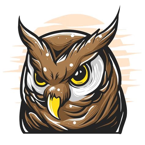 Premium Vector Owl Head Illustration