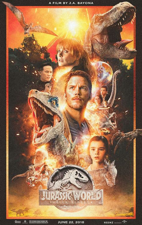 Retro Jurassic World Fallen Kingdom Poster Jurassic World Poster