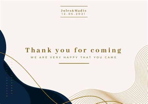 Free Thank You For Coming Card Template Design