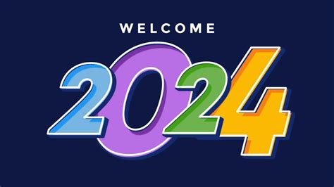 Welcome 2024 Video Banner Flyer Greeting Card And Media Post 2d