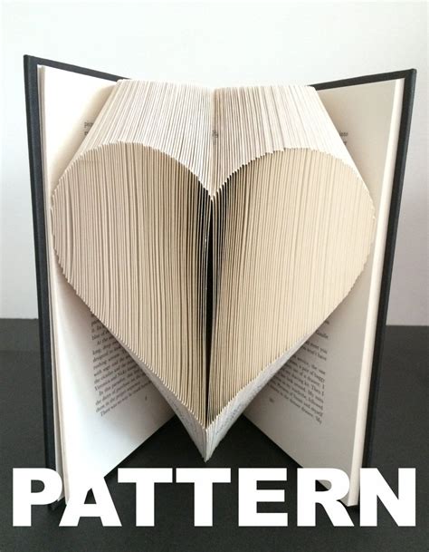 Book Folding Pattern Heart Free Instructions Great For Etsy Uk Book