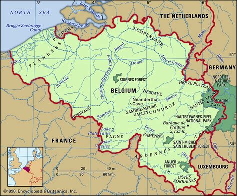 Belgium Map Features Locator 