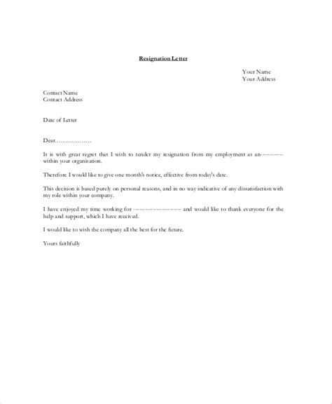 Immediate/short notice letter of resignation. FREE 5+ Standard Resignation Letter Templates in PDF | MS Word