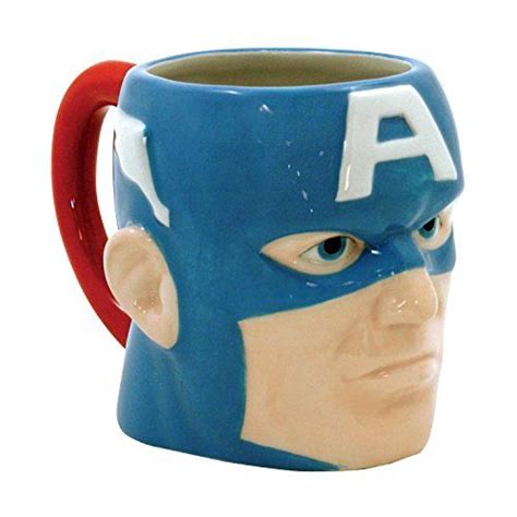icup marvel captain america 3 d molded head ceramic mug in t box marvel captain america