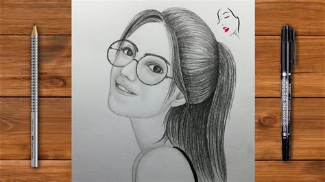 Hello friends , it's me avnee videoshow multi i recreated mukta easy drawings |. Get 19+ Pencil Sketch Easy Girl With Glasses Drawing