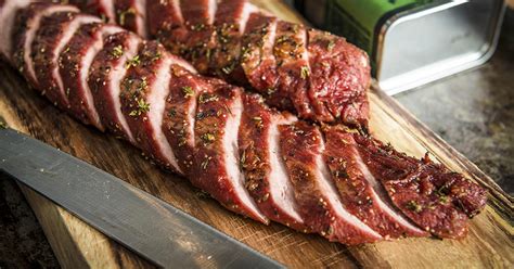 This easy, yet stunning roast pork recipe of two flattened tenderloins sandwiched together is great served hot for dinner or cold for picnics and parties. Smoked Pork Tenderloin | Traeger Wood Fired Grills