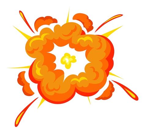 Premium Vector Cartoon Explosion Effect Colorful Comic Fire Blast