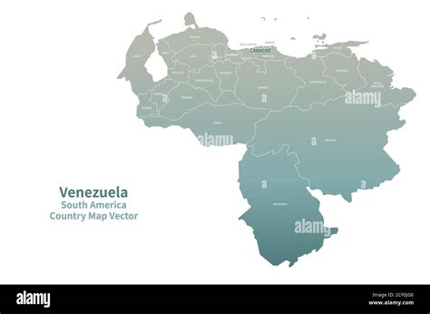 Venezuela Vector Map Country Map Green Series Stock Vector Image And Art
