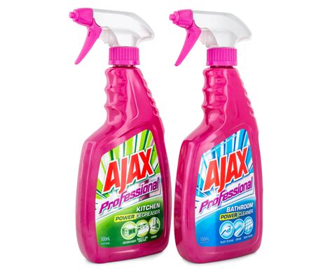 Ajax Professional Bathroom Cleaner And Kitchen Degreaser Twin Pack