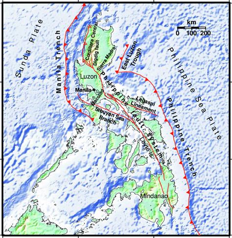 Major Tectonic Features Of The Philippine Region Relevant To This