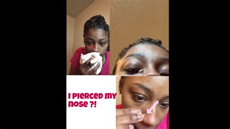 Piercing My Own Nose🤷🏽‍♀️ Youtube