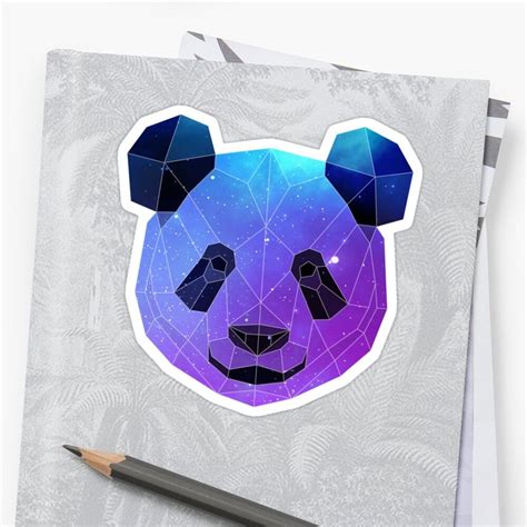 Galactic Panda Sticker By Yajyolid