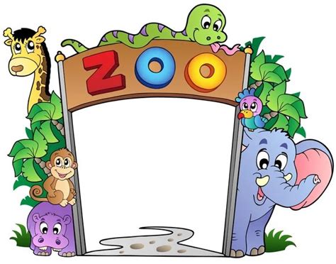 Zoo Gambar Kebun Binatang Kartun Jungle Animals And Zoo Cartoon Style