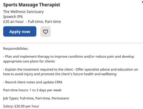 Sports Massage Therapist Job Description Origym