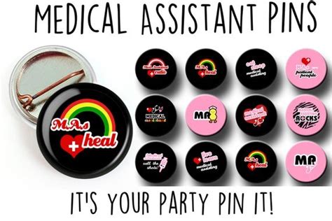 Medical Assistant 1 Inch Pinback Buttons Medical