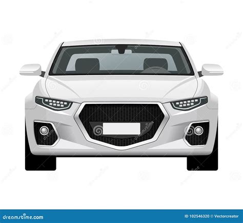 Modern Generic Car Front View Stock Vector Illustration Of