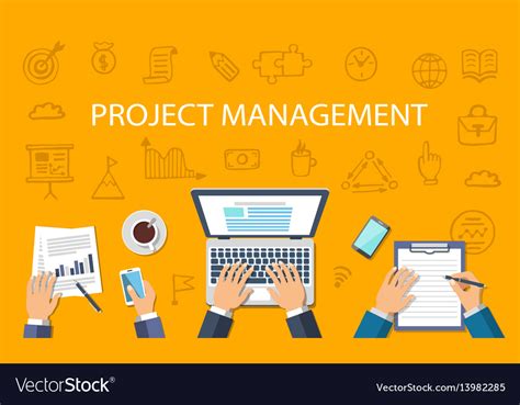 Project management concept Royalty Free Vector Image