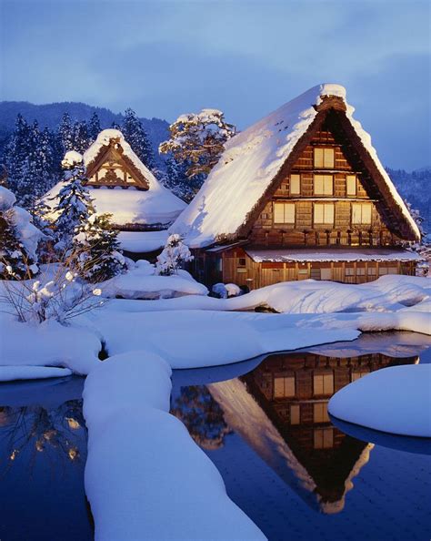 Shirakawa Fukushimajapan Traditional Japanese House Winter Cabin