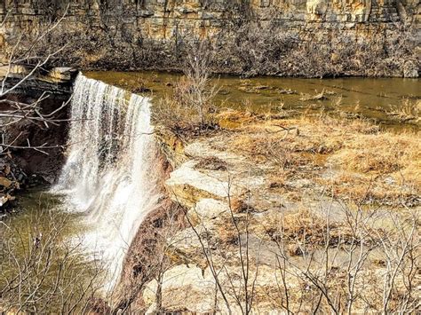 Visiting Cowley State Fishing Lake Waterfall In Southeast Kansas No