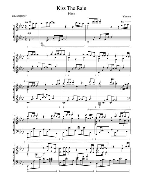 Kiss the rain yiruma free piano sheet music. Kiss The Rain - Live Recording|Piano - CHANGE AUDIO SOURCE Sheet music for Piano (Solo ...