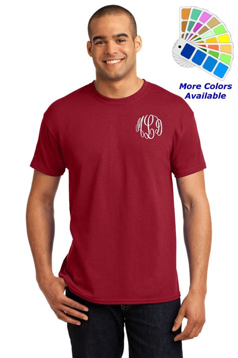 Monogrammed T Shirt Embroidered With Your Initials Dadt