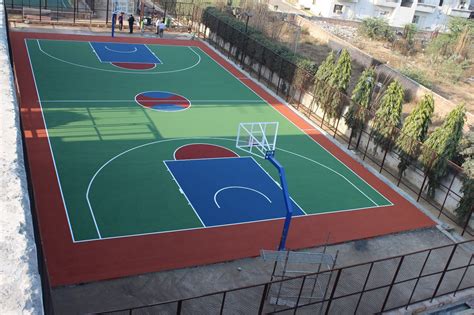 Matte Synthetic Basketball Court Flooring Indoor Outdoor Rs 55 Feet