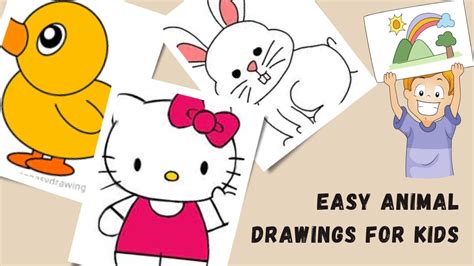 How To Draw Easy Animals Drawings For Kids Easy Animal Drawings For