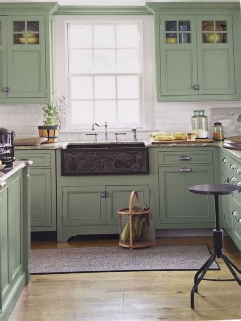30 Green Painted Kitchen Cabinets