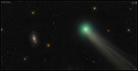 Apod 2013 December 2 Comet Lovejoy Before Galaxy M63