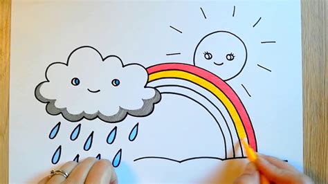 Drawing Of Rainbow In Rain Bmp My