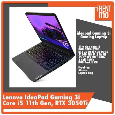Lenovo Ideapad Gaming 3i I5 11th Gen Rtx 3050ti Buy Rent Pay In