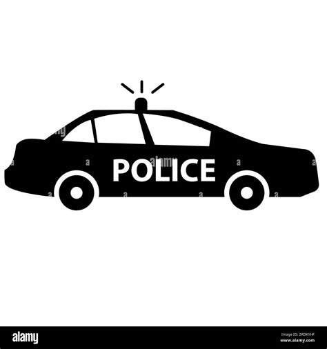 Police Car Icon Police Car Vehicle Sign Police Officer Auto Symbol
