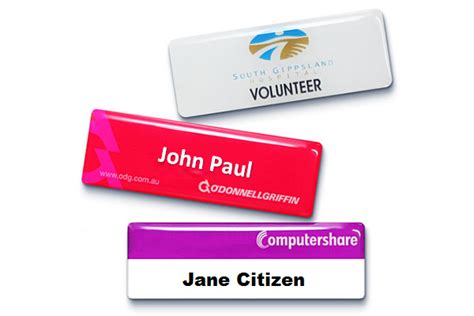 Corporate Name Badges Custom Printed With Staff Names