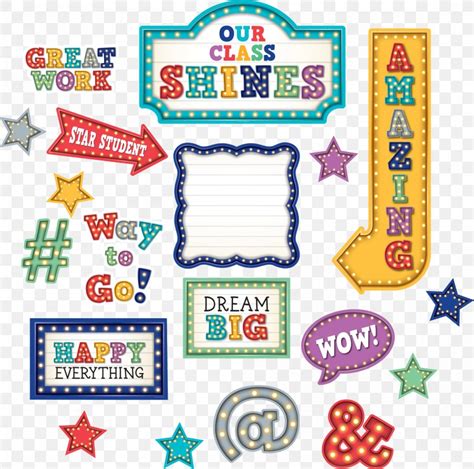 Bulletin Board Marquee Pin Classroom Material Png 2000x1981px